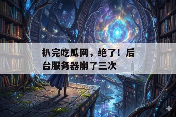 扒完吃瓜网，绝了！后台服务器崩了三次